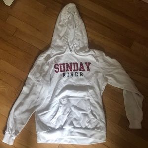 Sunday River white hoodie